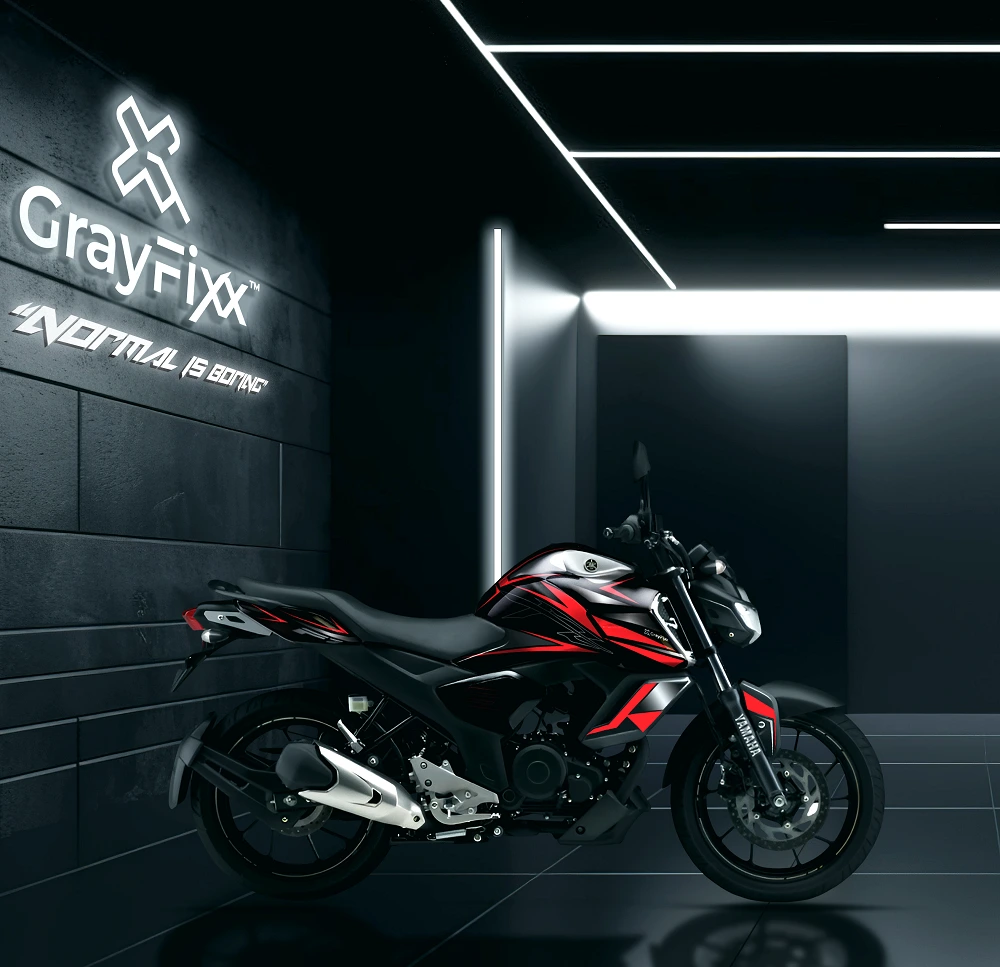 Strake Edition Full Body Sticker Compatible with FZ-S V3/V4 | Sticker Compatible with FZ-S V3/V4 Made In Premium Matte Vinyl With FPF (Fade Protection Film), Water Proof, Precut Sticker, Pack Of 1 Compatible with Both Side